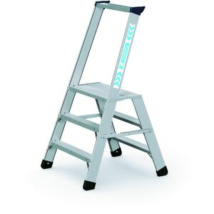 Стремянка с перфорированными ступенями для стока воды ZARGES Seventec RC SP 